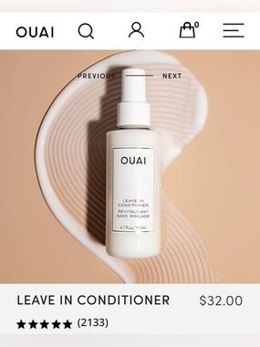 OUAI Leave-In Conditioner FULL SIZE 140 ml/4.7 fl oz